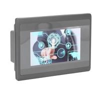 Walmeck Écran Tactile HMI PLC 4,3 Pouces, Commutateur à Transistor 12 Entrées 8 Sorties ARM9 128 Mo NAND Flash pour FX3U DC24V 1A, avec écran 480x272 rétroéclairé par LED, Panneau Avant