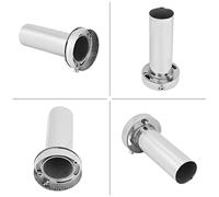 Walmeck Embout de Silencieux D'échappement Rond Réglable Universel, Silencieux Sonore Amovible pour les Véhicules (4 pouces)