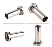 Walmeck Embout de Silencieux D'échappement Rond Réglable Universel, Silencieux Sonore Amovible pour les Véhicules (3,5 pouces)