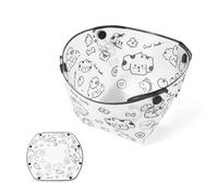 Walmeck Ensemble de Bols Pliables, Série de Dessins Animés Portables, Matériau PP qualité Alimentaire, Paquet 4 Bols Pliants Légers pour le Camping Pique-nique Voyage Déjeuner (4 pièces)