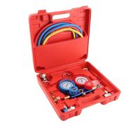 Walmeck Ensemble de Jauges de Collecteur de Climatiseur R134a, Test de Haute Précision des Systèmes Automobiles, étui Pratique [usage professionnel]