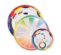 Walmeck Ensemble de Roues de Couleurs Tatouage 3 Pièces 14 Cm 23 Cm 23,5 Guide Mélange Couleurs Rotatif avec Théorie des pour les Tatoueurs Maquillage Permane