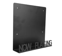 Walmeck Étagère Murale pour Disques Vinyles, Présentoir en Fer Métallique pour Disques Vinyles, Organisateur de Rangement Mural avec Plaque Arrière de Protection pour la Décoration de