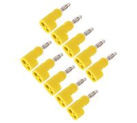 Walmeck Fiches Banane Empilables à Installation Facile, Connecteurs sans Soudure 10 Pièces pour Dispositifs de sécurité (Jaune)