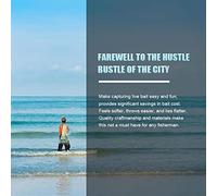 Walmeck Filet de Pêche, Matériel de Pêche, Plaque de Filet en Maille Portable Durable pour les Amateurs de Pêche (Ligne de pêche-pendentif en acier 360)