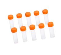Walmeck Flacon en Plastique, Tubes à Essai Congelés, Récipient avec Bouchon de 5 ML avec Joint en Silicone, Paroi Lisse, Bonne Transparence, Calibrage de 1 à 5 ML, Résistance aux Basses