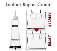 Walmeck Gel de Réparation de Cuir Crème Agent de Maintenance Auto Coat Pâte pour Les Sièges D'auto Reménage des Trous Brûles Raisie sans Laisser de Marques (Blanc)