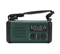 Walmeck Hand Crank Emergency Radio 20000mAh Batterie Solar Solar Am FM Wide Band Radio LED Lampe de Poche SOS Compass Téléphone Chargeur Survival Activités Extérieures d'urgence