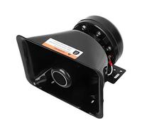 Walmeck Haut-parleur D'incendie de Voiture, Kit de Sirène de Voiture 200 W avec 9 Sons, Système de Klaxon D'alarme Fort 130 DB, Montage Universel, Fonction de Cri, pour la Plupart des