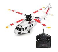 Walmeck Hélicoptère RC 4CH Hover Hover Automatique RC, Moteur Gyroscopique sans Balais à 6 Axes, Décollage et Atterrissage à Une Touche, Avion télécommandé avec Protection Optique