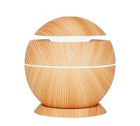 Walmeck Humidificateur USB 7 Couleurs LED Lumières Diffuseur D'arôme Cool Brumisateur Veilleuse Bureau à Domicile (Bois clair)