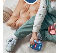 Walmeck Jouet de Puzzle Cube Multifonctionnel pour Enfants, Améliore la Coordination œil-Main, Les Capacités de Pensée Logique, Cadeau d'anniversaire Noël Idéal, Jouet en Matériau ABS Noir (#2)