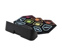 Walmeck Kit de Batterie électronique à Double Haut-parleur, 9 Pads, Prend en Charge BT MIDI, 8 Styles de Batterie, 6 Rythmes, 10 Chansons Démonstration, Pad D'entraînement en (Noire)