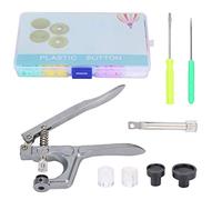 Walmeck Kit de Boutons de Couture en Résine Couleurs Mélangées, Ensemble Boutons-pression avec Pince, Outil Presse à Main pour la Broderie sur les Vêtements