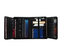 Walmeck Kit de Dessin Professionnel de 145 Pièces, Crayon Graphite au Fusain, Fournitures D'art pour Artistes, Idéal pour Dessiner, Esquisser et Colorier, Papier à Dessin A5