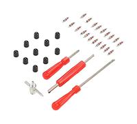 Walmeck Kit D'outils D'installation de Retrait de Tige de Valve de Pneu, Kit de Réparation de Tige de Valve de Pneu Polyvalent Universel pour Camping-Cars, Vélos, Automobiles