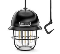 Walmeck LED Vintage Camping Lantern Résistant à l'eau Réchargeable Tente Light Light Lampe d'urgence Patio Patio Backyard Garden Home