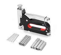 Walmeck Machine À Agrafes 3 EN 1 Agrafeuse Manuelle Portable pour Meubles de Rembourrage, Cadre Photo, Machine à Ongles avec 600 Agrafes pour Bricolage de Meubles EN Bois Tendre, Noir,