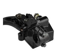 Walmeck Maître-cylindre de Levier D'embrayage de Frein Droit de Moto de 22 Mm pour Noir Argent 7/8 22 Mm Filetage Avant Droit 10 Mm Taille D'alésage 14 Mm en Alliage D'aluminium (Noir)