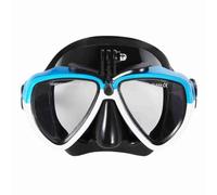 Walmeck Masque de Plongée en Apnée avec Lentille Trempée Anti-buée pour | Tube Supérieur Sec, Jupe en Silicone, Cadre PC, Objectif Incassable, Support pour Appareil Photo, Ajustement étanche