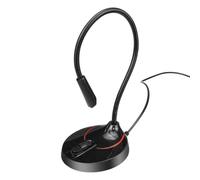 Walmeck Microphone D'ordinateur USB, Col de Cygne Omnidirectionnel | Plug and Play pour PC de Jeu en Streaming, Col de Cygne en Métal Réglable, Interrupteur Muet Indépendant, Large