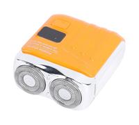 Walmeck Mini Tondeuse à Barbe Rotative, Affichage de Puissance, Lavable, Magnétique, Rechargeable par USB, Compacte, électrique, Tondeuse à Moustache, Orange