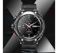 Walmeck Montre Intelligente, écouteurs 2 en 1, Moniteur d'activité Physique, Moniteur de Fréquence Cardiaque, MP3, Appels Musicaux, BT, pour Téléphones iOS et (Noire)