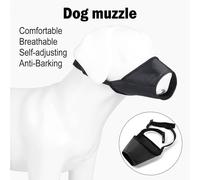 Walmeck Muselière pour Chien de Taille Moyenne, Imperméable, Respirante, Réglable, Toilettage de Voyage, Noire, pour Toutes Les Races 1 à 7, Position du Bout du Nez à L'œil 16 à 32 Cm, (5)