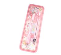 Walmeck NBX Stylo à Encre Gel Rétractable 0,5 Mm, Séchage Rapide, Encre Noire, Pointe Fine, Stylo à Bille, écriture Lisse, Dessin, Fournitures Scolaires et de Bureau, 2 Recharges (Rose)