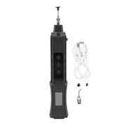 Walmeck Outil de Ramassage par Succion à Souder Stylo D'aspiration Sous Vide ESD Rechargeable Force D'aspiration 200 G Écran Couleur 0,96 Pouces Lumière LED, avec 2 Buses 16G, (Stylo