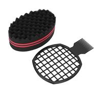 Walmeck Peigne torsadé pour Cheveux, éponge Portable pour Cheveux Afro, Outil de Coiffure à Mouvement Circulaire la Maison, Matière Plastique écologique