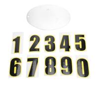 Walmeck Plaque D'immatriculation Ovale de Moto, Plaque D'immatriculation élégante en Aluminium, Installation Facile, CL250 CL300 CL500 Argent