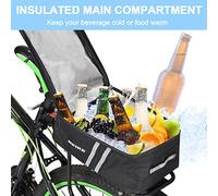 Walmeck Sac Isotherme pour Bagages de Vélo, Sacoche de Porte-bagages Arrière pour Vélo, isolé, Réfléchissant, Résistant à L'eau, 11,8 * 6,7 * 4,7 Pouces (Matériau en tissu Oxford x Pas de housse de