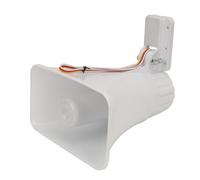 Walmeck Sirène de sécurité électrique Double tonalité Filaire, Klaxon de Sirène D'alarme DC12 V 120 DB, Haut-Parleur de sécurité avec Support Réglable, Petit, Durable, Longue Durée de