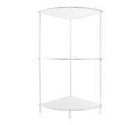 Walmeck Table D'appoint d'angle en Acrylique, Table d'angle en Acrylique à 3 Niveaux, Table D'appoint Murale Multifonctionnelle pour Chambre à Coucher, Salle de Bain, Salon, Servant de