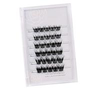 Walmeck Zlraqi Beauty Auto-Adhesive Cluster Faux Cils Extensions de Cils à L'aspect Naturel pour un Effet Volumineux [Usure quotidienne] (MF10-2)
