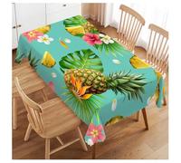 Walmsco Nappe Ananas Tropical Hawaï Décor pour Salle à Manger Cuisine Nappe Rectangulaire 132 x 178 cm