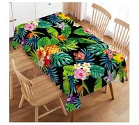 Walmsco Nappe de table rectangulaire motif plante tropicale ananas fruits décoration pour salle à manger cuisine nappe rectangulaire 132 x 178 cm