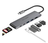 WALNEW Hub USB-C 7 en 1 avec HDMI 4K, PD 100 W, Port de données 5 Gbit/s (1 USB C et 2 USB 3.0), Lecteur SD/TF, Adaptateur multiport Thunderbolt 4 Dock pour Mac, MacBook Pro Air, Thinkpad, Chromebook