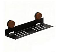 Walnut Suction Cup Rack No Drill Bathroom Shelf(50cm)