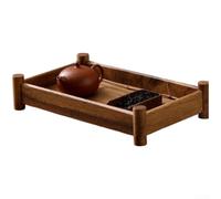 Walnut Wood Tea Tray 34x22cm Solid Storage Rack(Medium Size 34 * 22 * 4)