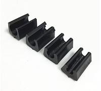 WALNUTS 5 pièces Noir/Blanc en Plastique Chaise Pieds Coussinets antidérapant u-Type Tuyau Pinces Protection Joint Couvre Bouchons for Chaise Meubles (Color : 12mm-Black)
