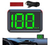 Walopola Affichage tête haute Hud de voiture, compteur de vitesse pour voiture, Compteur de vitesse de voiture à affichage tête haute, Écran LED de 3,2 pouces, compteur de vitesse numérique,