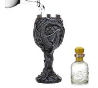 Walopola Calice de dragon médiéval en acier inoxydable | Calice en forme de dragons, sûr et médiéval pour boire au quotidien et