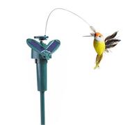 Walopola Colibri flottant à énergie solaire - Décoration de jardin - Colibri volant - Tournesol - Oiseau flottant pour jardin, cour, tuteur, plantes, fleurs, terrasse, paysage extérieur