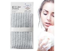 Walopola de bain, serviette exfoliante pour le corps - 22,4 x 100,5 cm - Machine à laver à récurer le dos - de toilette de beauté réutilisable - Serviette de douche pour frotter et laver