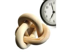 Walopola Décor de nœud en Bois | Décor à la Maison Neutre à 3 Liens - Décorations de Maison de Ferme pour décor de nœud de Salon décor de maillon de chaîne