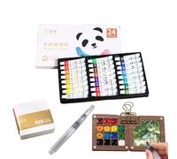 Walopola Ensemble d'aquarelle de poche - Ensemble de peinture aquarelle multifonction pour artistes, fournitures d'art aquarelle d'extérieur