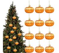 Walopola Lot de 12 boules de peintes en forme de d'Halloween avec cordons pour salon, cour