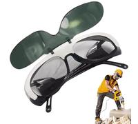 Walopola Lunettes de soudage à obscurcissement automatique - Lunettes de protection avec verres anti-rayures, lunettes de brasage anti-reflets pour homme et femme